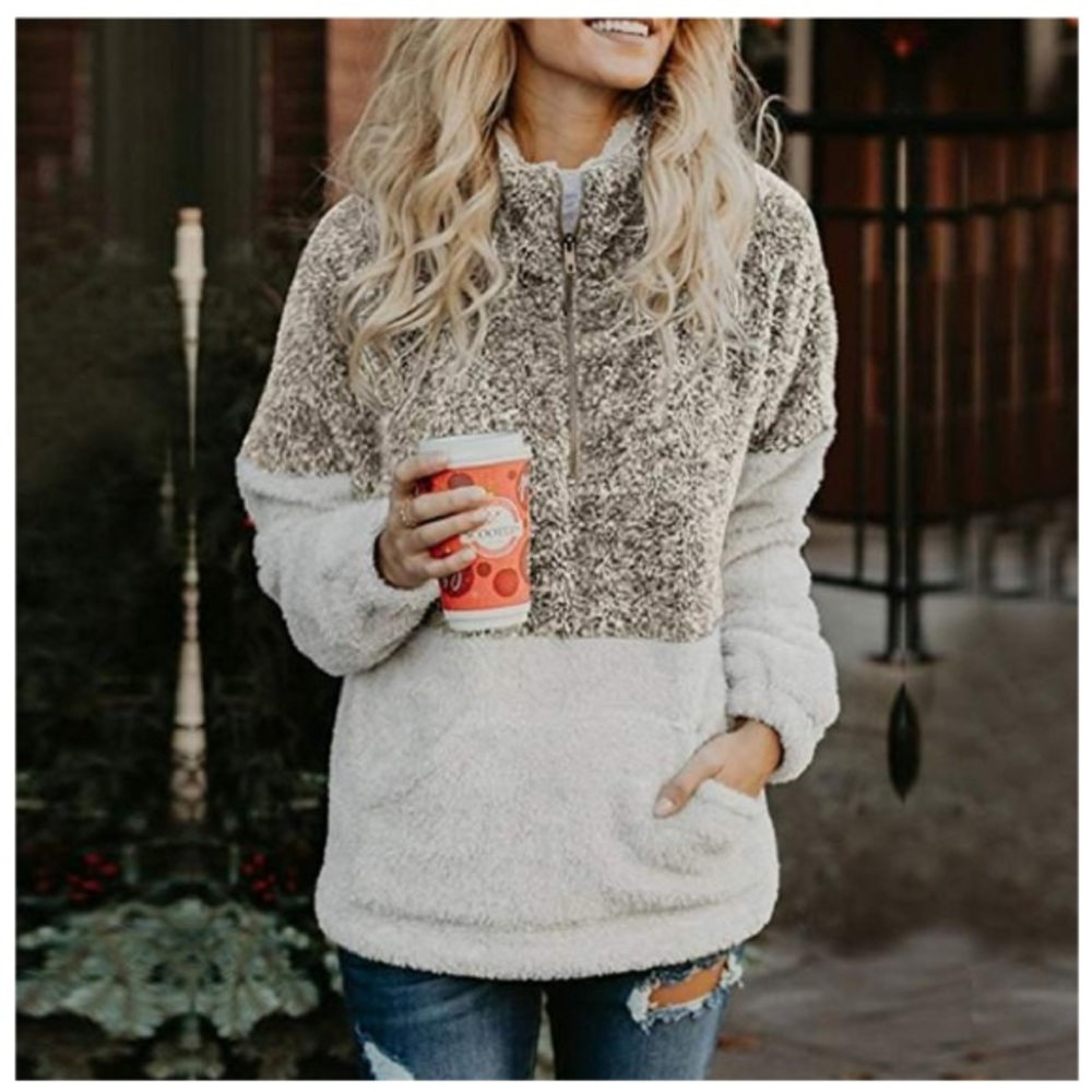 Super Soft Sherpa Zipper Sweatshirt 💖